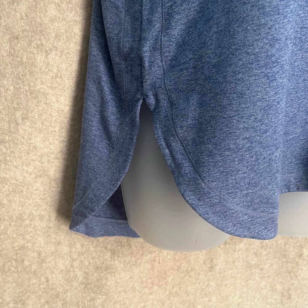 Athleta Heathered Blue Athletic Hooded Long Sleeve Top‎ Size Small - Picture 3 of 8